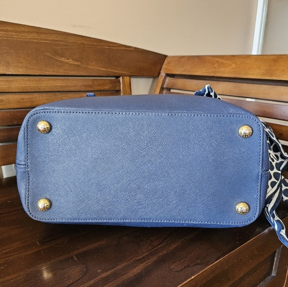 Michael Kors Saffiano Leather   Shoulder Bag With Silk Scarf! - Picture 9 of 15